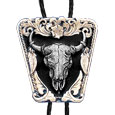 Large Gold Bolo - Buffalo Skull
